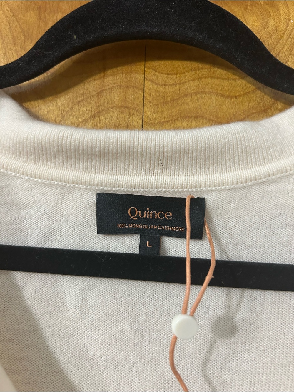Quince Cream Cashmere Polo Sweater - Picture 3 of 3